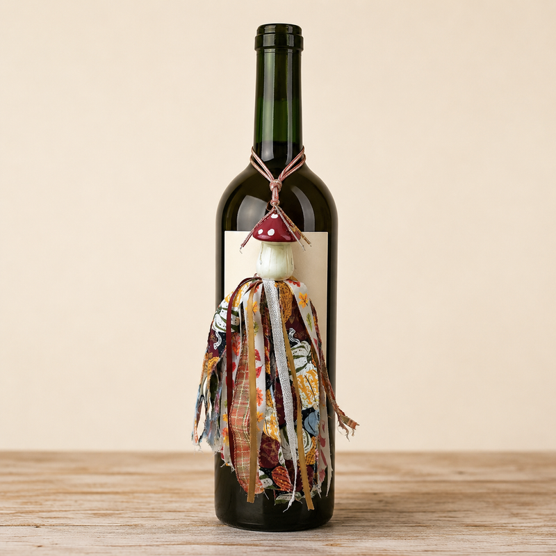 Harvest Hues Mushroom — Fall Door Tassel