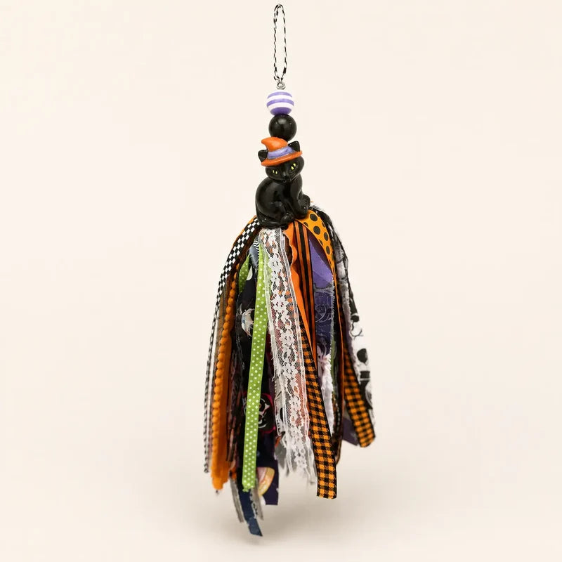 Bewitched Kitty — Halloween Door Tassel