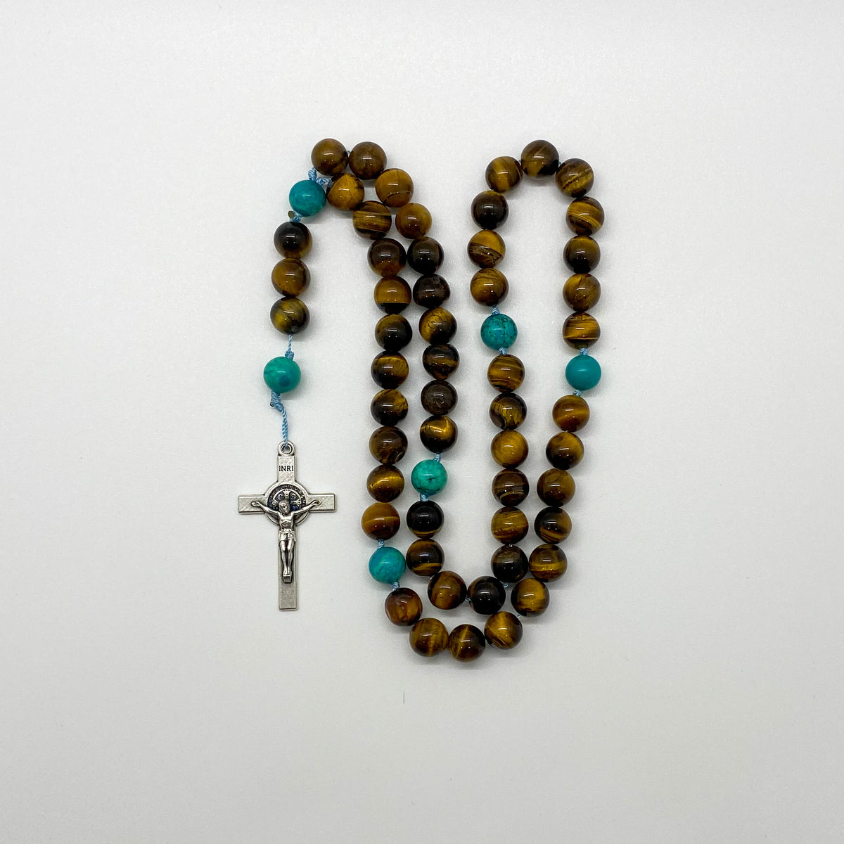 Tiger Eye and Turquoise Rosary