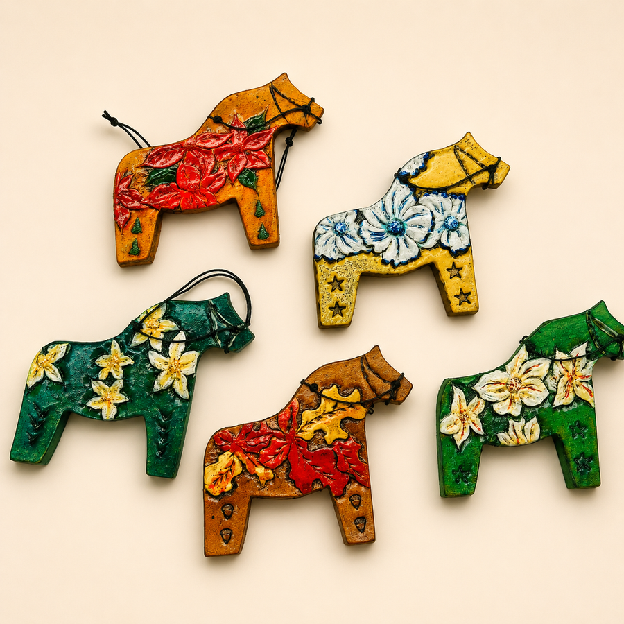 Dala Horse Christmas Ornaments