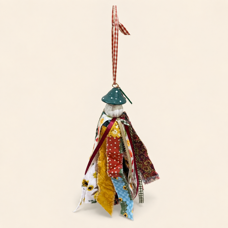 Harvest Hues Mushroom — Fall Door Tassel