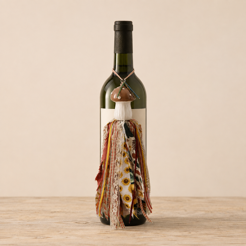 Harvest Hues Mushroom — Fall Door Tassel