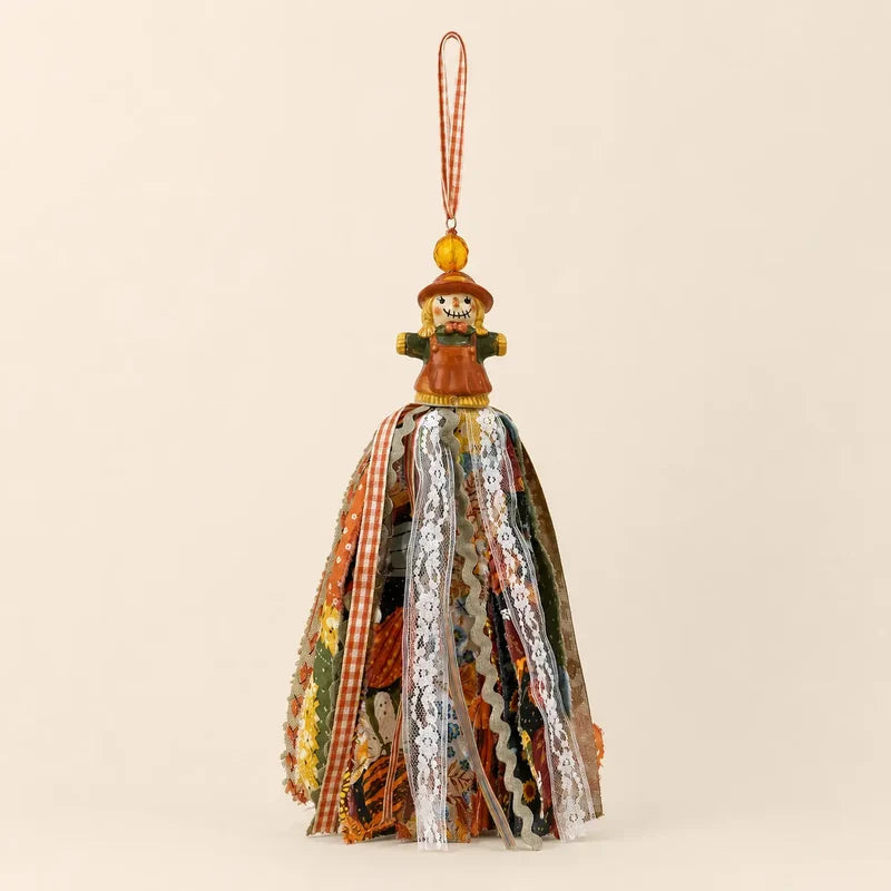 Harvest Sweethearts Scarecrow — Fall Door Tassel