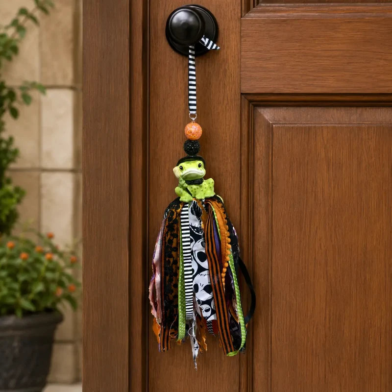 Hocus Croakus — Witch Frog Halloween Door Tassel
