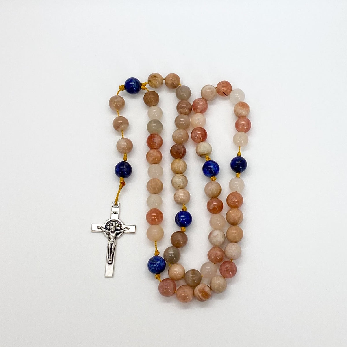 Sunstone and Chrysocolla Rosary