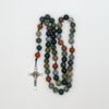 Moss Agate and Fire Agate Rosary