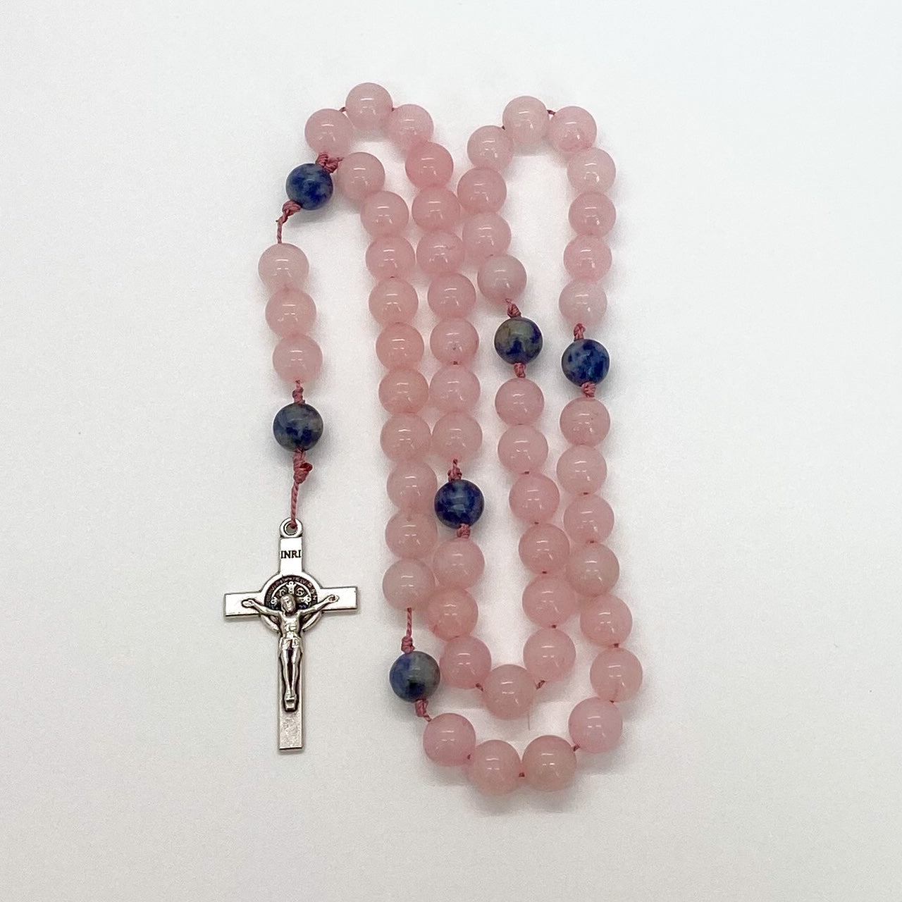 Rose Quartz and Sodalite Rosary