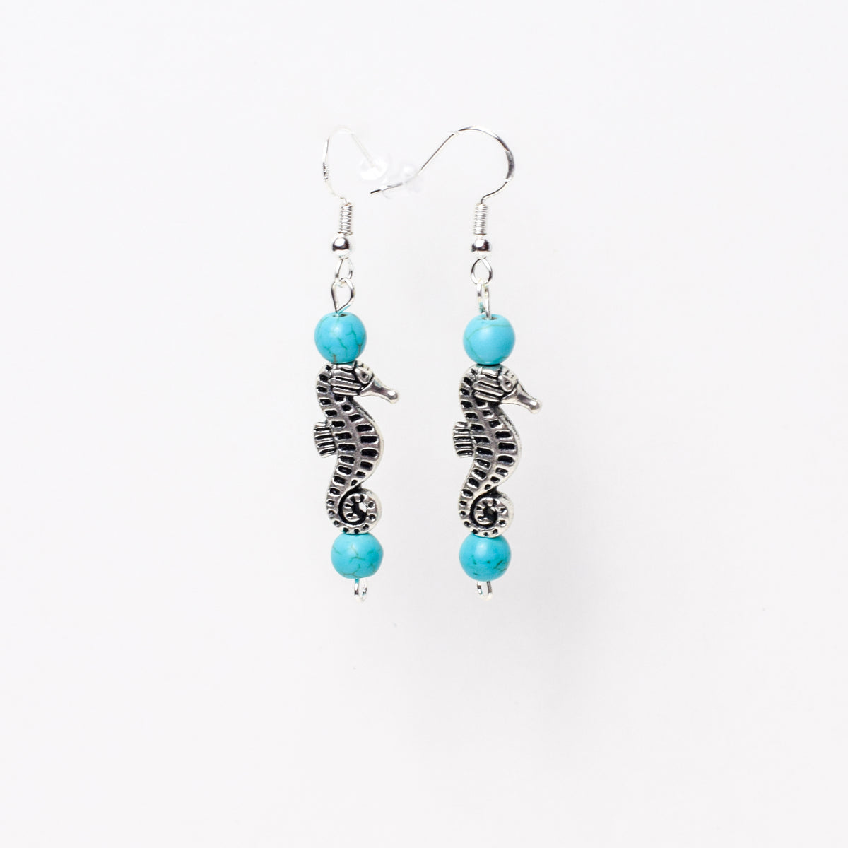Metal Seahorses w/ Turquoise Accents