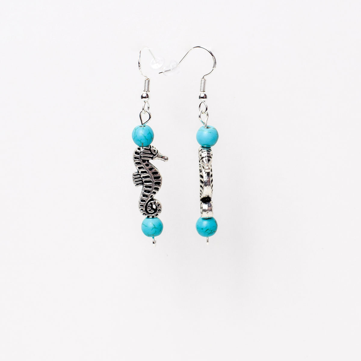 Metal Seahorses w/ Turquoise Accents