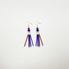 Red and Blue Tassel Earrings