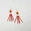 Orange Tassel Earrings