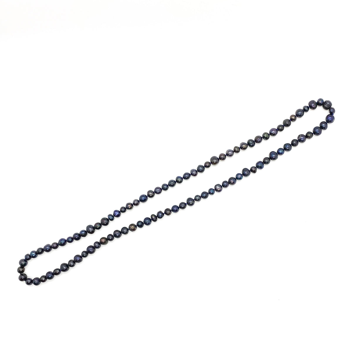 29” Dark Blue Pearl Necklace