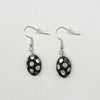 Black Oval Silver Dots