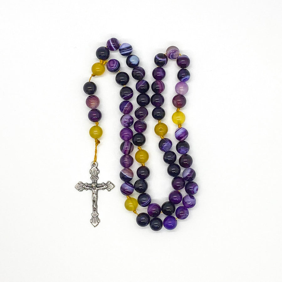 Purple Fire Agate and Yellow Agate