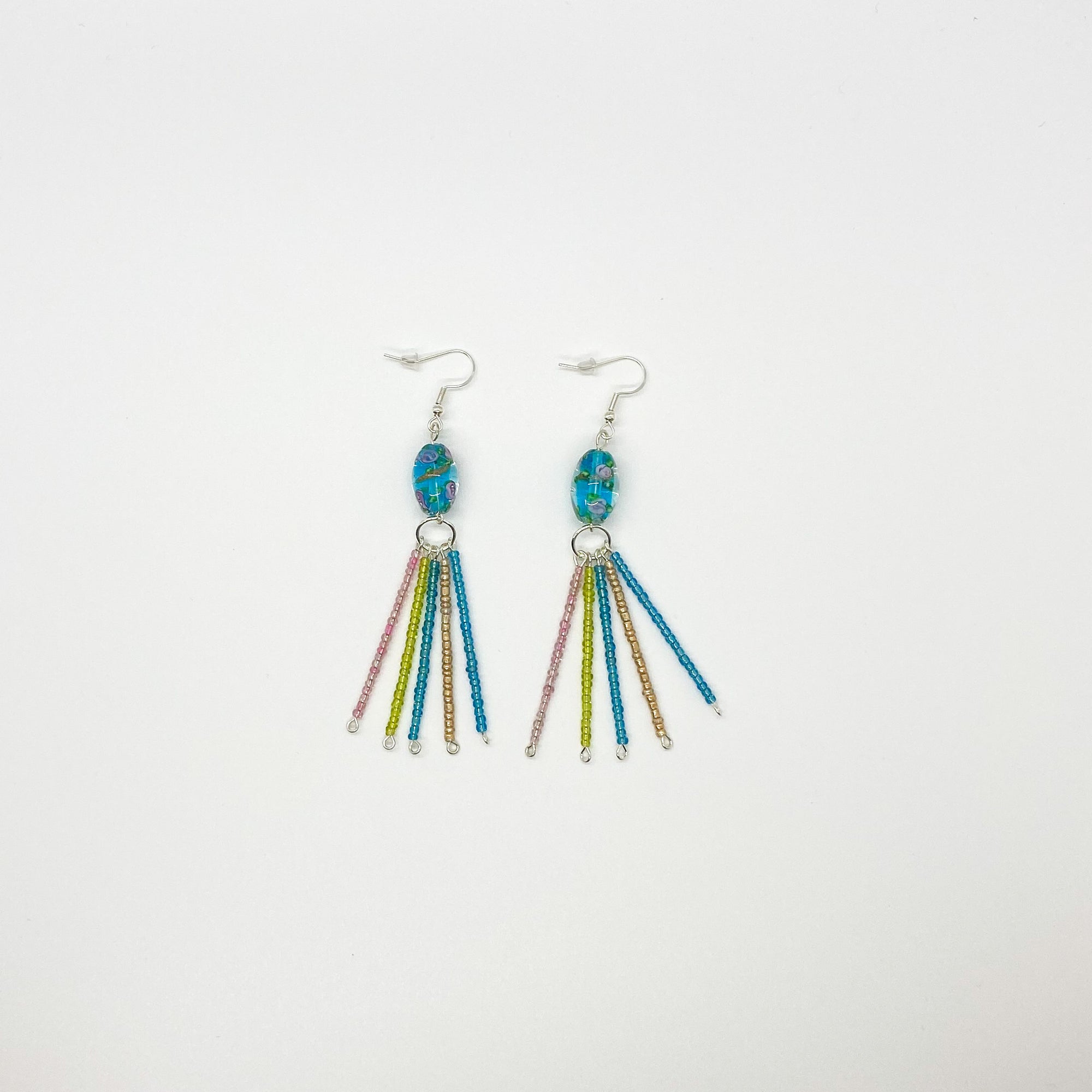 Floral Tassel Earrings