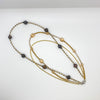 Gold and Black Tiered Necklace