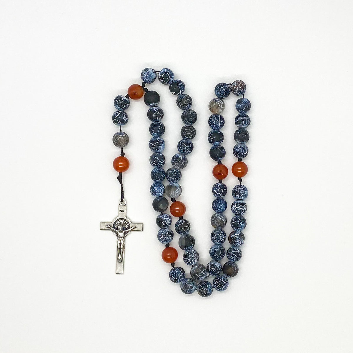 Carnelian and Cracked Black Agate