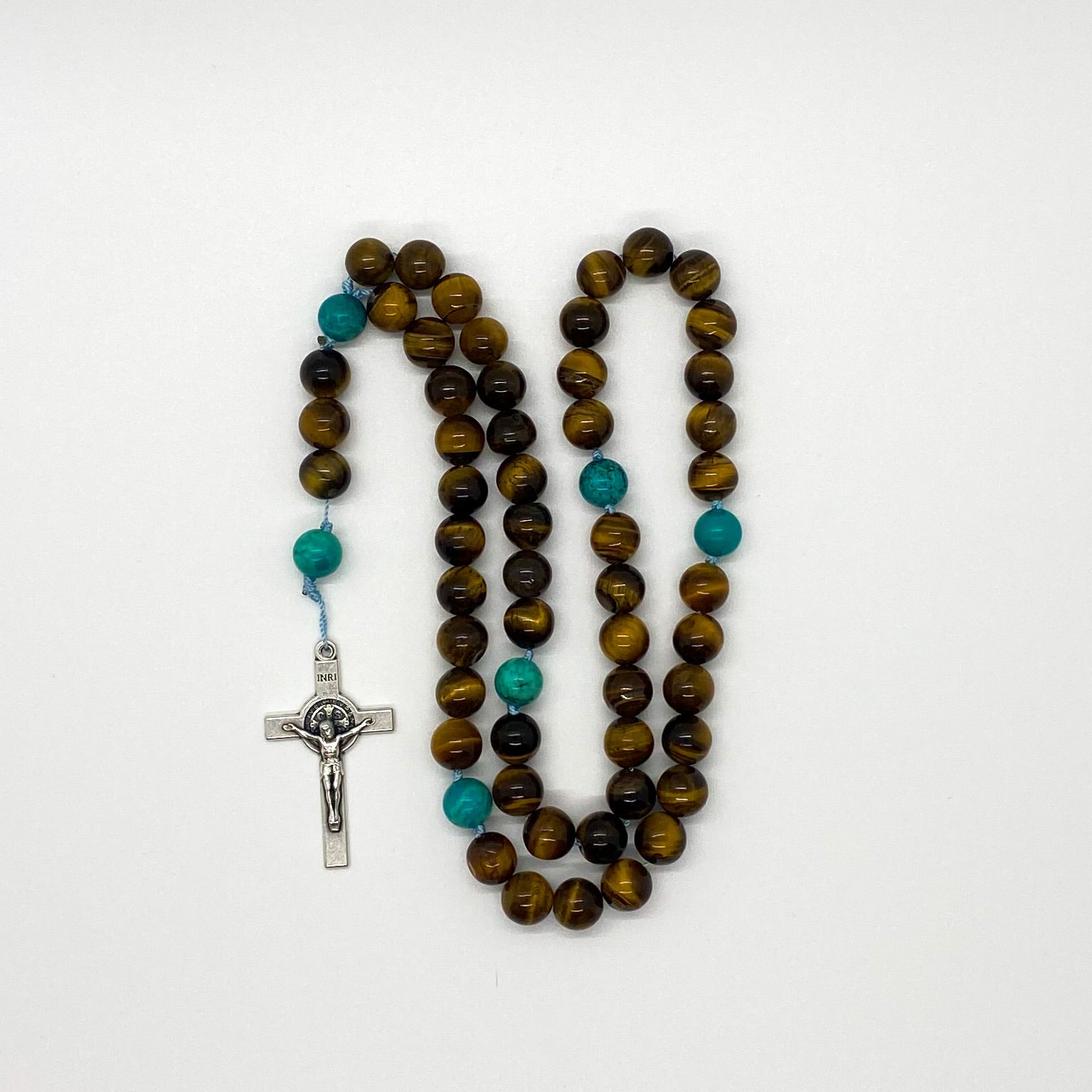 Tiger Eye and Turquoise Rosary