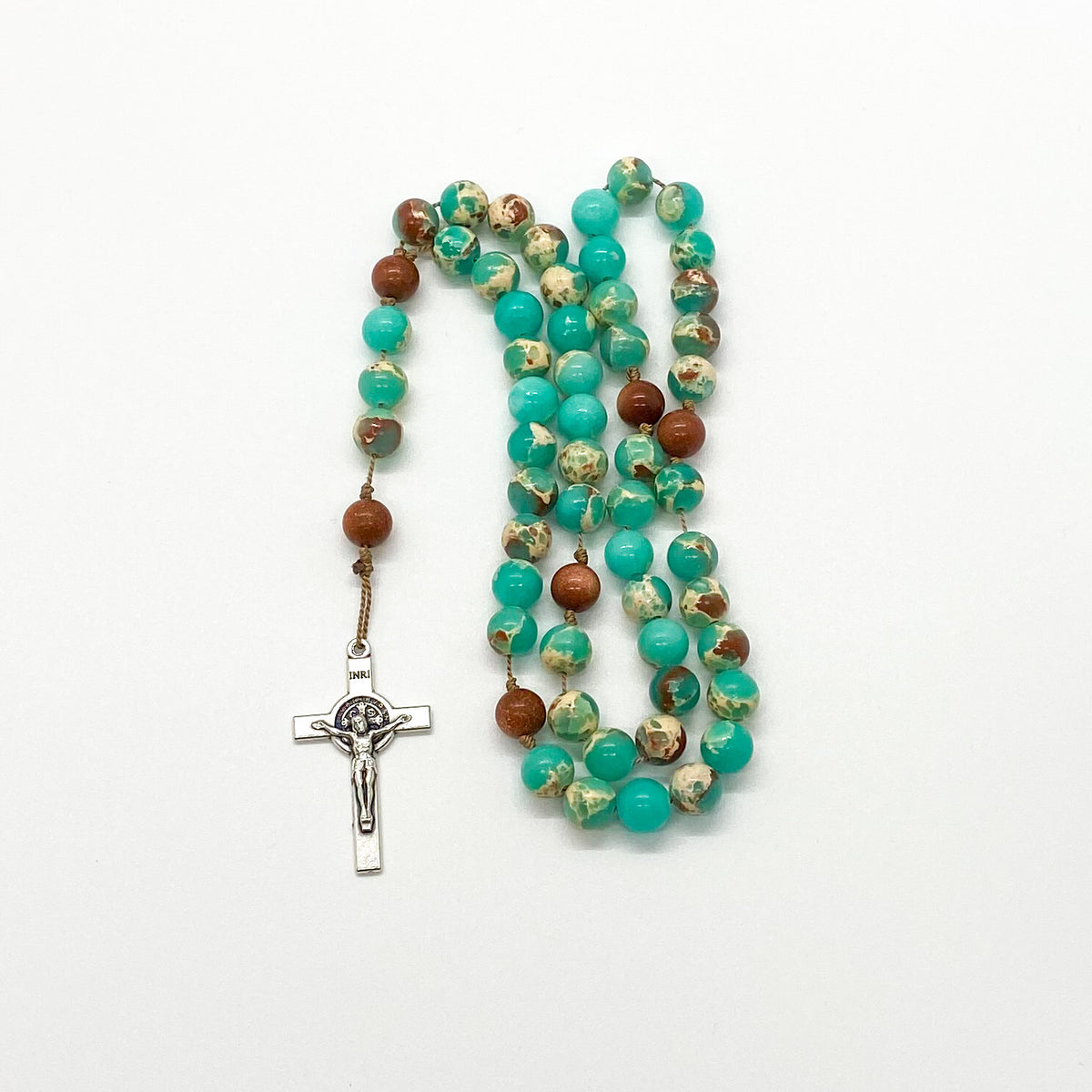 Green Agalmatolite and Goldstone