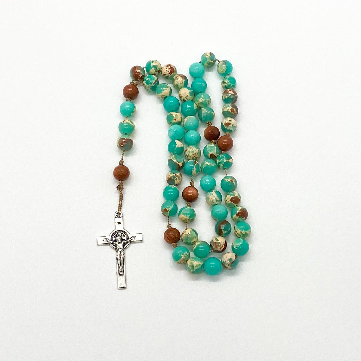 Green Agalmatolite and Goldstone