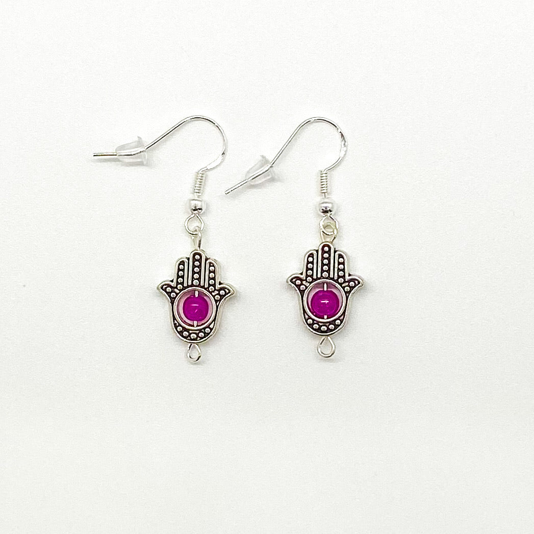 Metal Hamsas with accent beads