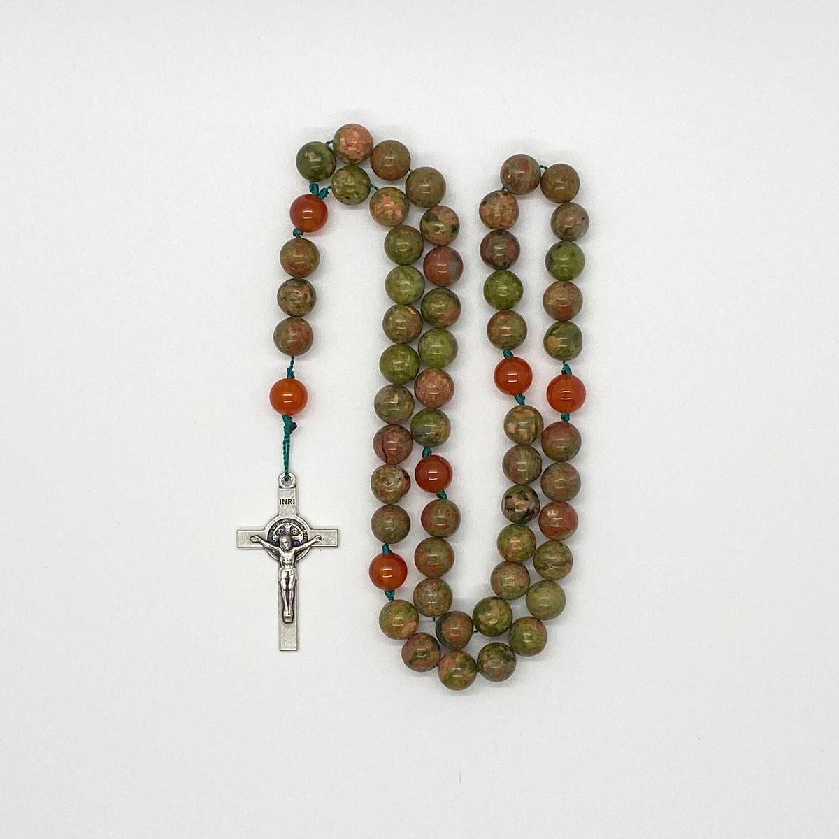 Unakite and Carnelian Rosary