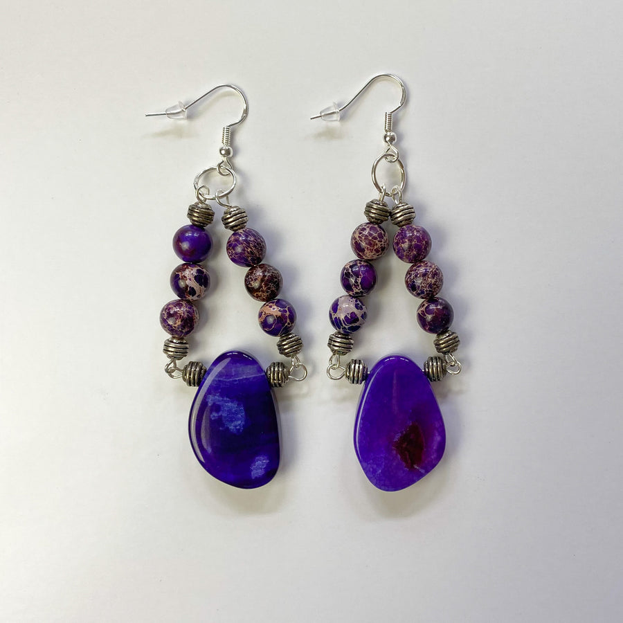 Purple Fire Agate Chandelier