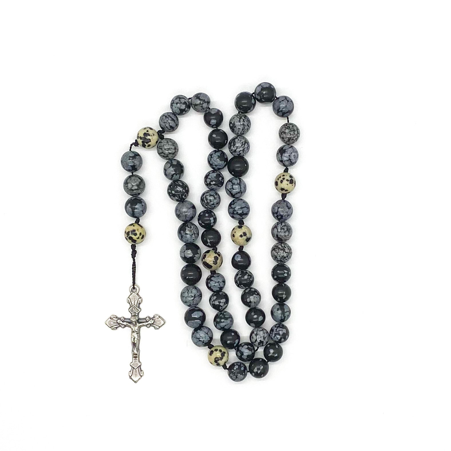 Dalmatian Jasper and Snowflake Obsidian