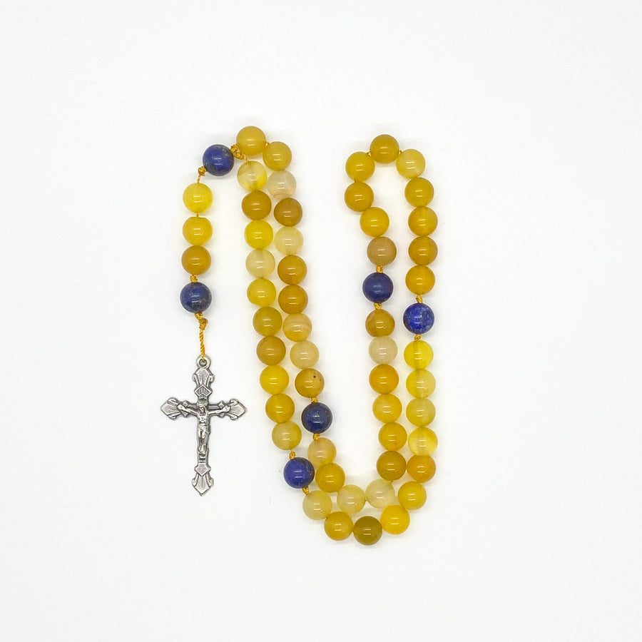 Yellow Agate and Lapis Lazuli