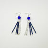 Blue Oil Slick Tassel Earrings