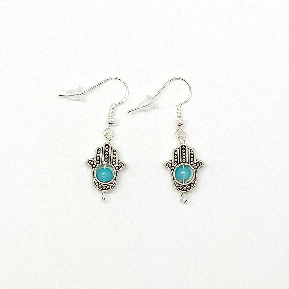 Metal Hamsas with accent beads