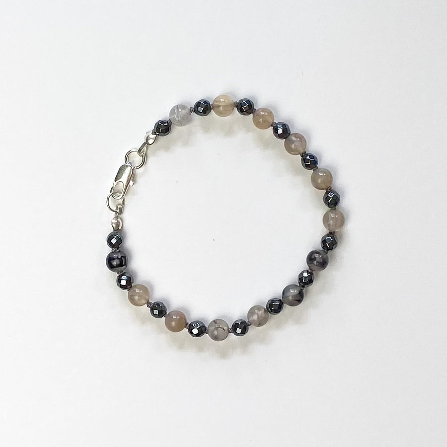 Black and White Bracelet & Earring Set