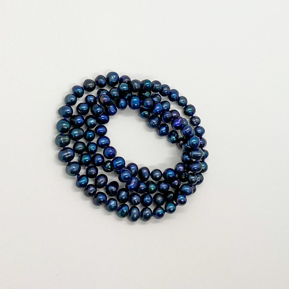 29” Dark Blue Pearl Necklace