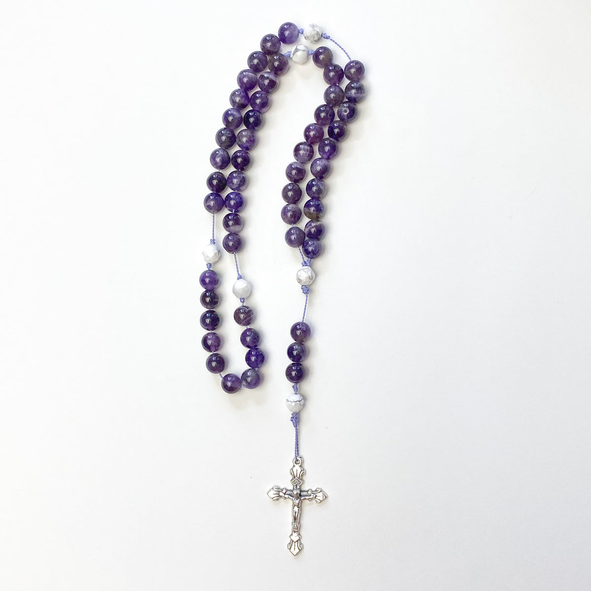 Amethyst and Howlite Rosary