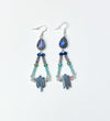 Dusted Blue Chandelier Earrings
