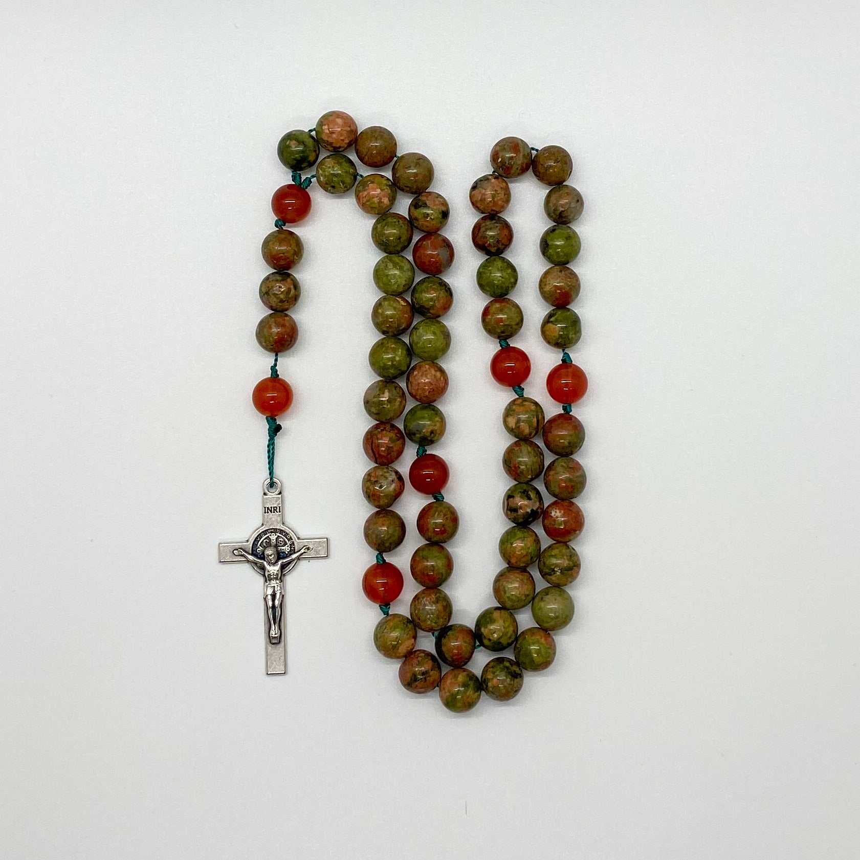 Unakite and Carnelian Rosary