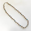 Brown and Blue Pearl Necklace