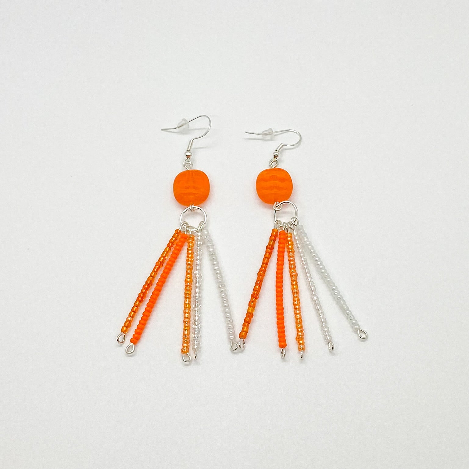Orange Tassel Earrings