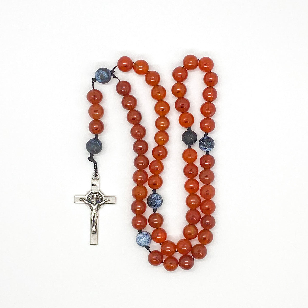 Carnelian and Cracked Black Agate