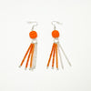 Orange Tassel Earrings