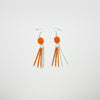 Orange Tassel Earrings