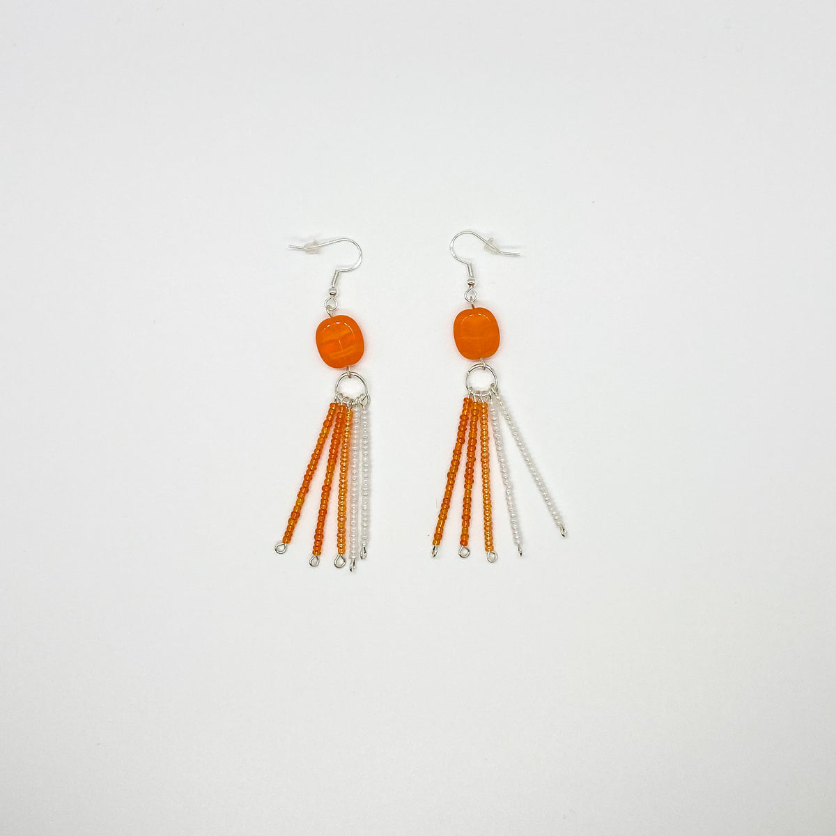 Orange Tassel Earrings