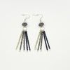 Silver Metallic Tassel Earrings